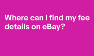 eBay에서 수수료 세부 사항은 어디에서 찾을 수 있습니까?
