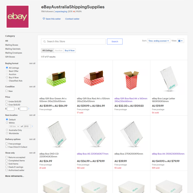 eBay Postage Labels Seller Centre