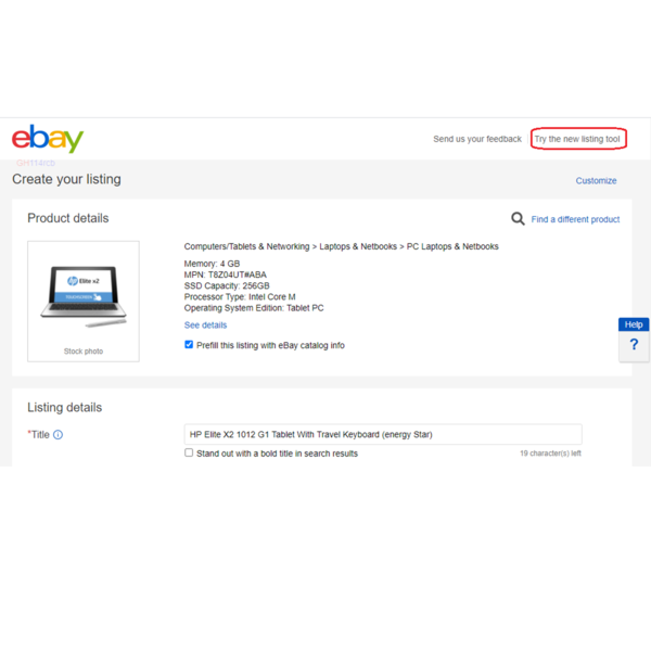 Try out the unified listing experience on UK eBay