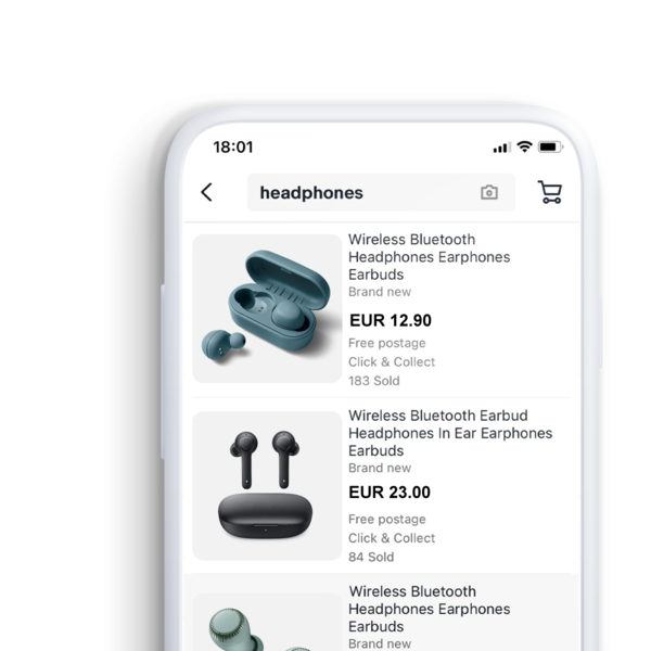 Screenshot Suchergebnisse