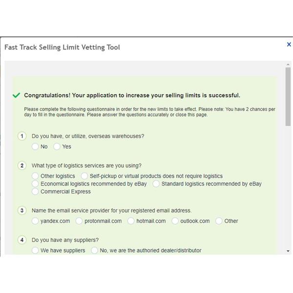 Selling Limits - How To Get Around & Increase Them