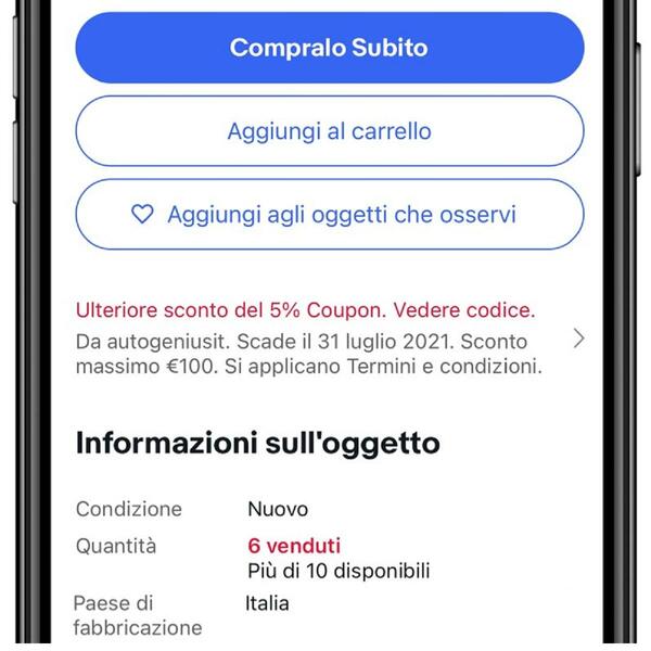 Codici sconto