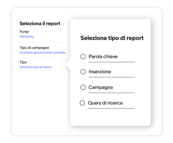 Report migliorati di Inserzioni sponsorizzate avanzate