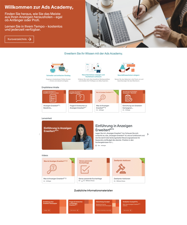Screenshot Ads Academy
