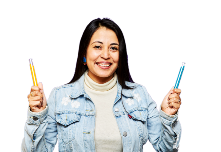 lady wearing denim jacket