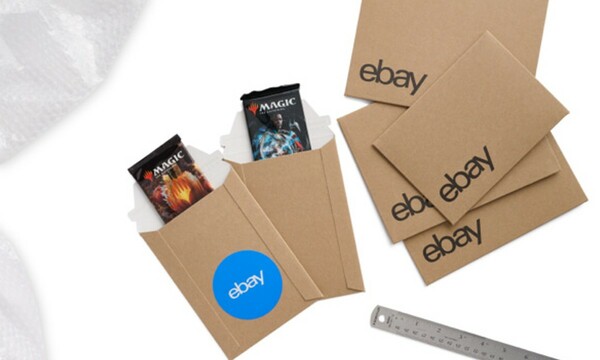 Magic the Gathering cards with eBay envelopes