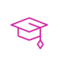 Graduation hat icon.