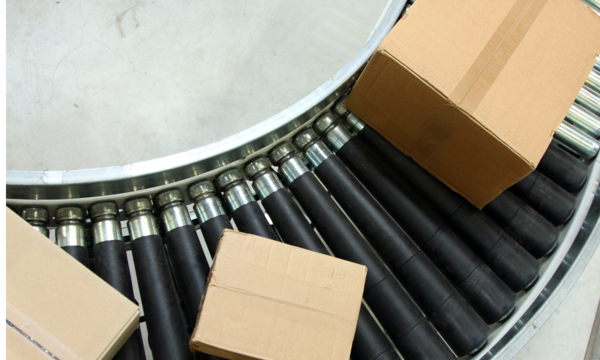 boxes on conveyor belt
