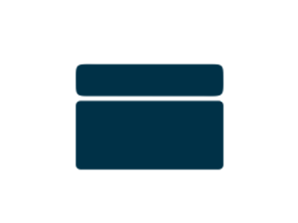 A blue outline of a box.