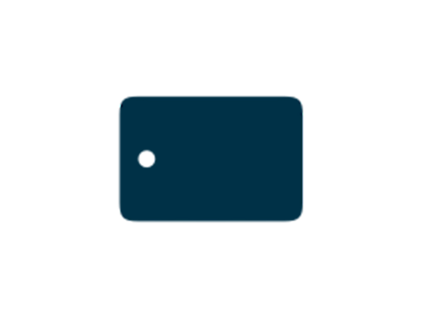 A blue tag icon.