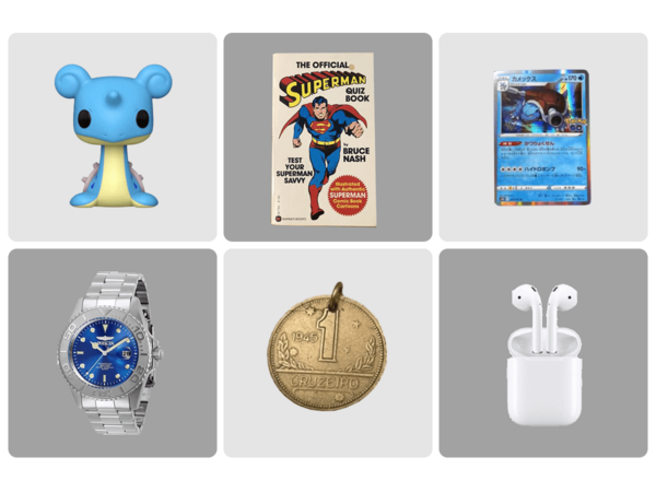 collage of collectibles