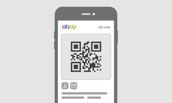 eBay QR code on smartphone