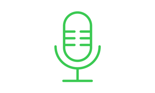 Microphone icon.