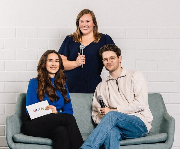 Podcast Team bei eBay: Lisa Haak, Isabell Butterwegge, Vincent Rek