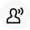 Talking person icon