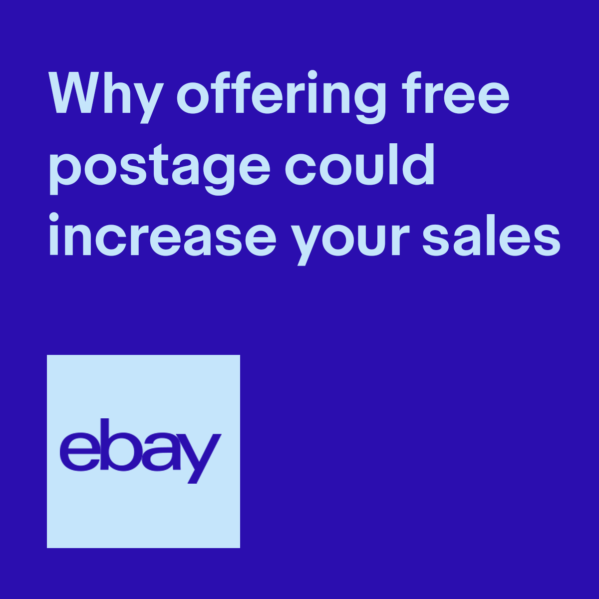 Why offering free postage could increase your sale